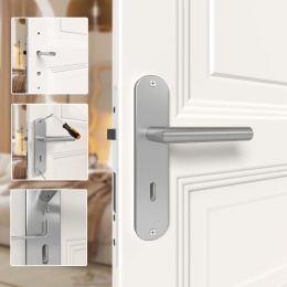 Klamka do drzwi wewnętrznych AwmnSrman z szyldem 72mm, stal nierdzewna