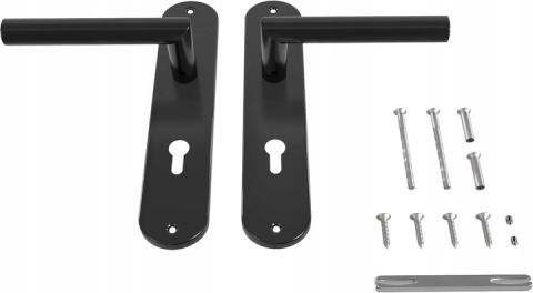 Klamka do drzwi wewnętrznych AwmnSrman z szyldem 72mm, stal nierdzewna