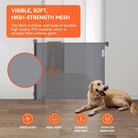 Kratka ochronna na schody, wysuwana, 0-140 cm,