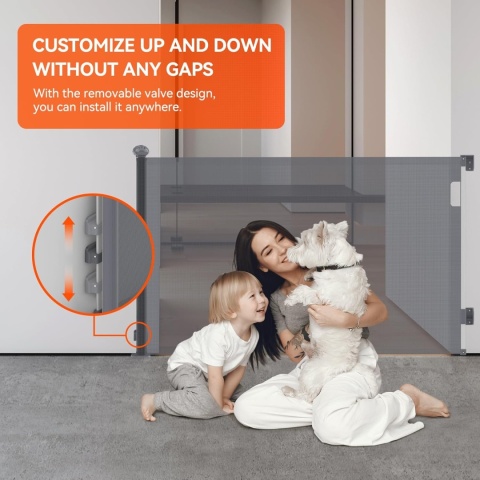 Kratka ochronna na schody, wysuwana, 0-140 cm,