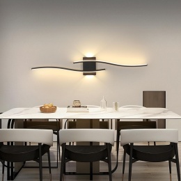 LAMPA LED KINKIET SCIENNA CZARNA NOWOCZESNA DO SALON KORYTARZ 3000K 27W