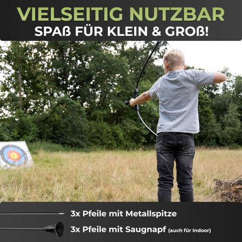 ŁUK BOWRILLA DLA DZIECI I MŁODZIEŻY 8-15 LAT TARCZA STRZAŁY ZESTAW