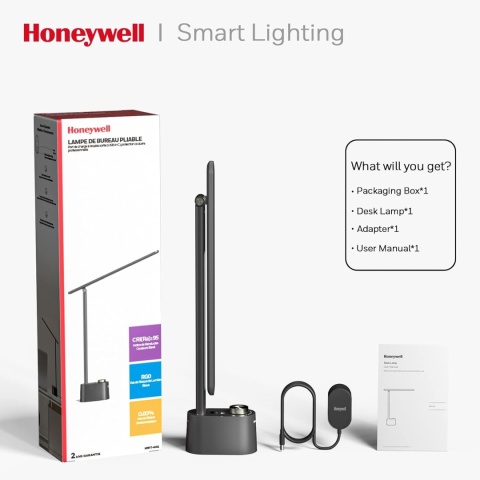Lampa biurkowa LED Honeywell Sunturalux z portami ładowania USB HWT-H01