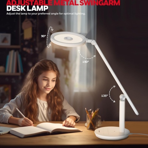 Lampa biurkowa Honeywell do biura domowego, lampa biurkowa H6 Sunturalux