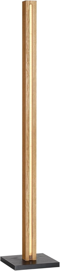 Lampa podłogowa drewniana LED 3000K Boho Vintage 115cm