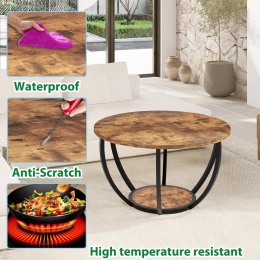 Ława Stolik do salonu loft industrialny rustykalny Stolik kawowy z PÓŁKĄ