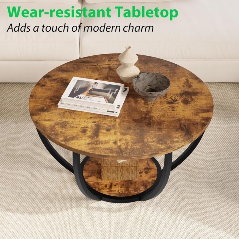 Ława Stolik do salonu loft industrialny rustykalny Stolik kawowy z PÓŁKĄ