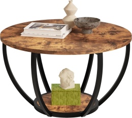 Ława Stolik do salonu loft industrialny rustykalny Stolik kawowy z PÓŁKĄ