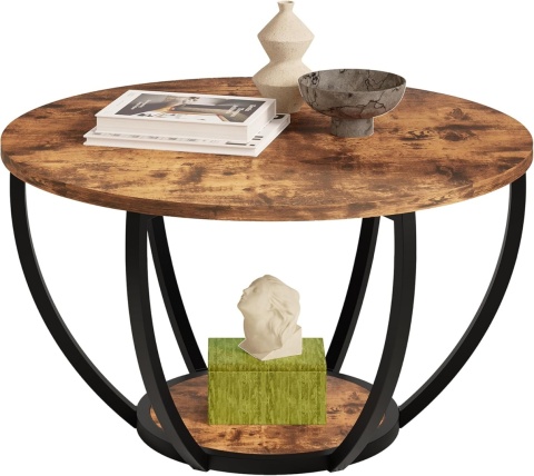 Ława Stolik do salonu loft industrialny rustykalny Stolik kawowy z PÓŁKĄ