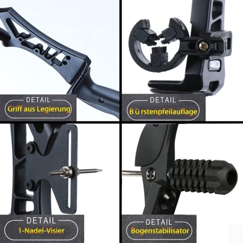 Łuk klasyczny Huntingdoor 55" 1-40 lbs akcesoria strzały NOWY