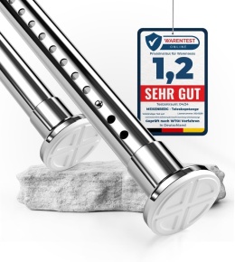 MEISENBERG drążek do zasłony ze stali nierdzewnej, 160-210 cm, 32 mm