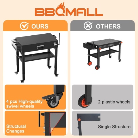 Ninja Woodfire składany stojak do grilla wózek do serwowania