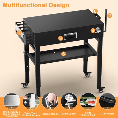 Ninja Woodfire składany stojak do grilla wózek do serwowania