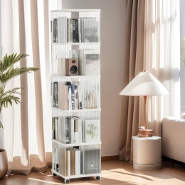 OBROTOWY REGAŁ NA KSIĄŻKI 360 STOPNI REGAŁ BIUROWY BIAŁY