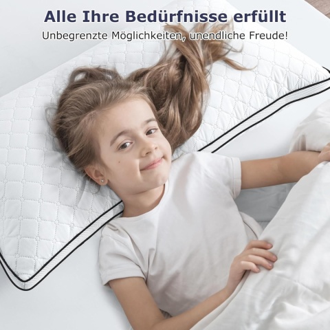 Poduszki ortopedyczne 40x80 cm zestaw antyalergiczne miękkie pranie