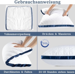 Poduszka ortopedyczna 80x80 cm miękkia i oddychająca antyalrergiczna