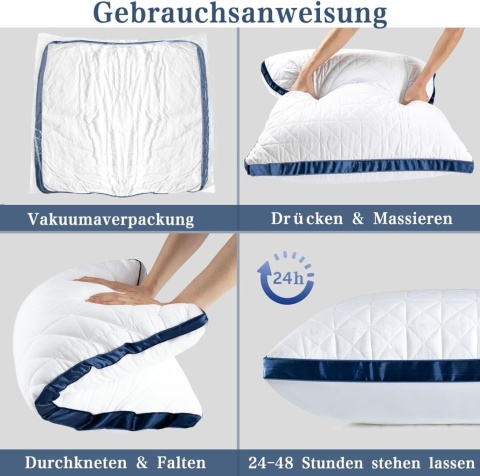 Poduszka ortopedyczna 80x80 cm miękkia i oddychająca antyalrergiczna