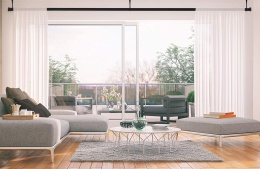 Qlfyuu Karnisz z okrągłą końcówką, 110-210 cm, regulowany, Czarny