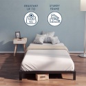 Ramka łóżka Dreamzie 90x200 z podstawą - Wysokość 25 cm