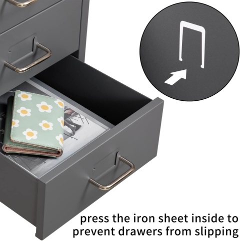 Regał Mobilny na Kółkach 6 Szuflad Szafka Nocna Komoda Kontener