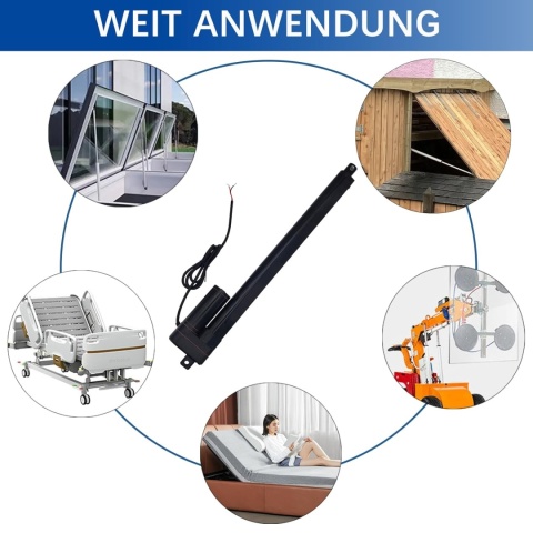 SIŁOWNIK LINIOWY 550MM FAFEICY WYTRZYMAŁY NAPĘD DO BRAM GARAŻOWYCH DC 12 V