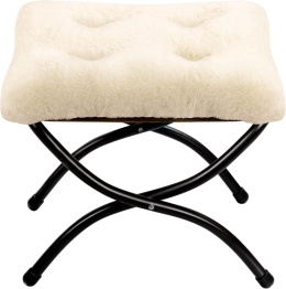 STOŁEK PODNÓŻEK SKŁADANY PLUSZOWY PRZENOŚNY