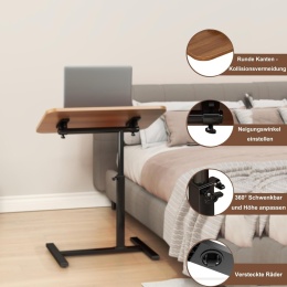 STOLIK POMOCNICZNY KAWOWY REGULOWANA WYSOKOŚĆ Obrót o 360° SKLADANY