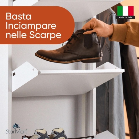 Szafka na buty 3K, Półka, Komoda, Biały