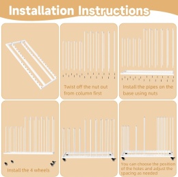 Stojak do Suszenia Dzieł Sztuki z Wyjmowanymi Półkami i Kółkami