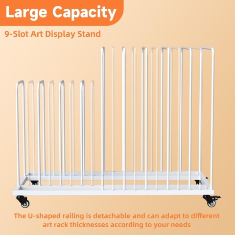 Stojak do Suszenia Dzieł Sztuki z Wyjmowanymi Półkami i Kółkami
