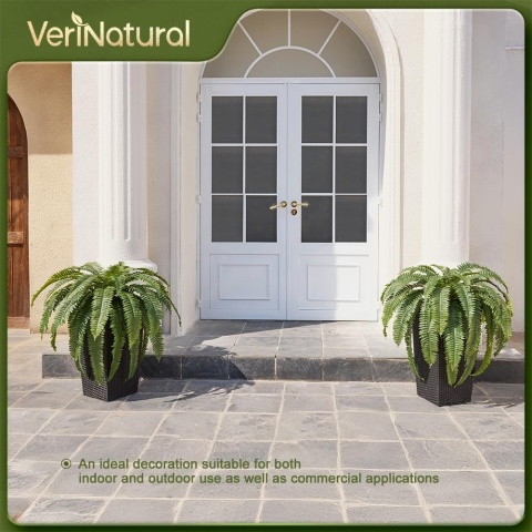 Sztuczna paproć bostońska duża, 2 szt