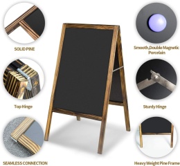 Uyoyous Stojak reklamowy tablica kredowa magnetyczna 53x95cm zewnętrzna