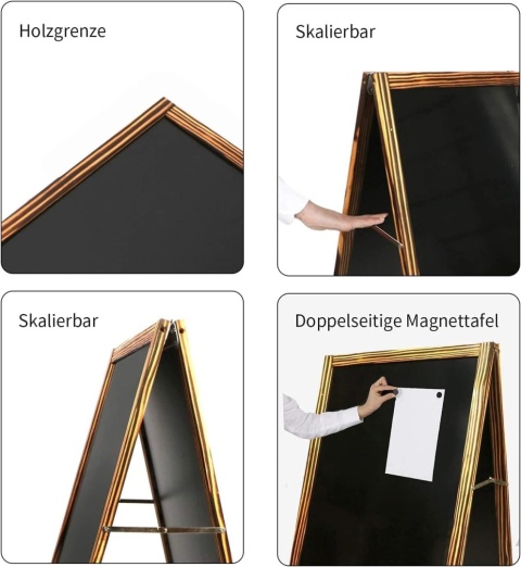 Uyoyous Stojak reklamowy tablica kredowa magnetyczna 53x95cm zewnętrzna