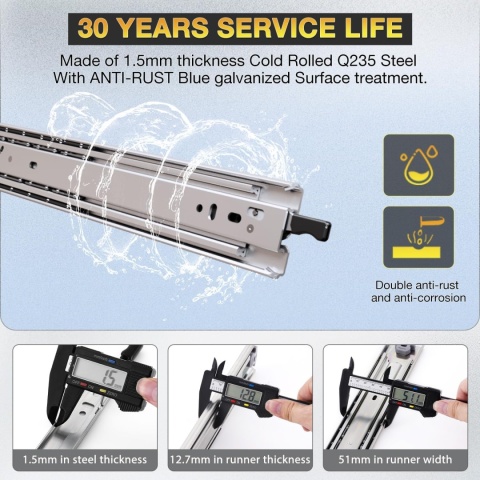 VADANIA Prowadnice do szuflad ,prowadnice szuflad dużej wytrzymałości