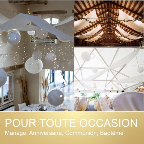 WEDLINE wieszak ślubny z włókniny 80 cm x 100 m biała rolka dekoracyjna