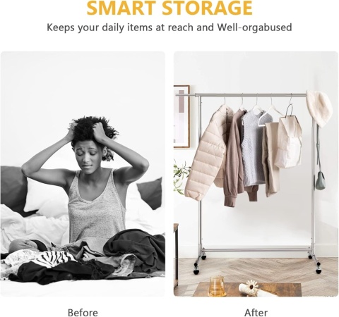 Wieszak stojący metal VOWNER szary