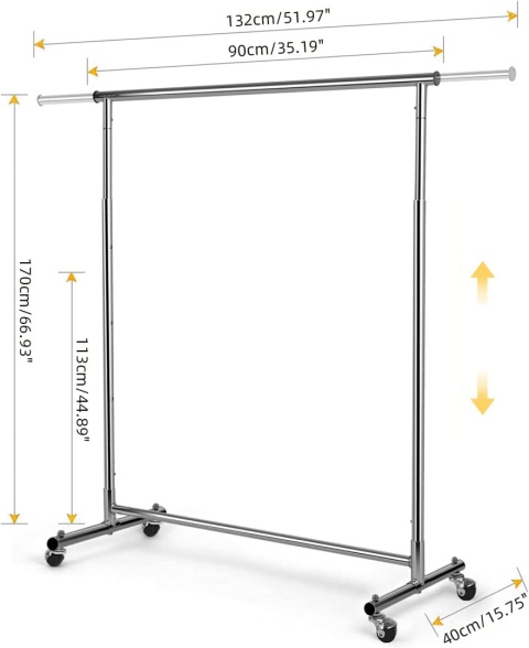 Wieszak stojący metal VOWNER szary