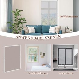 Yotache 2 zestawy moskitiery okiennej z ramą, ochrona przed owadami, 118 x 118 cm,