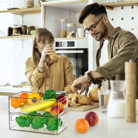 ZESTAW ORGANIZERÓW DO LODÓWKI, ORGANIZER NA LODÓWKĘ, DO WARZYW, OWOCÓW