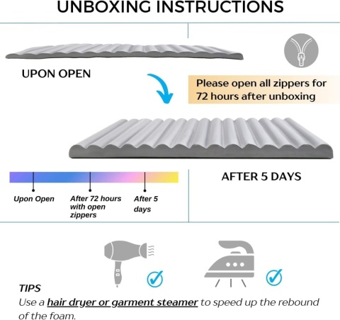 Zwijany materac kempingowy Wodoodporny materac z pianką memory