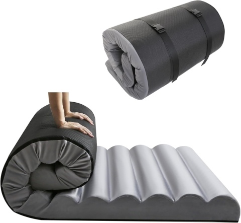 Zwijany materac kempingowy Wodoodporny materac z pianką memory