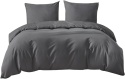 BEDSURE Pościel 200 x 200 cm, 3-częściowa, antracytowa