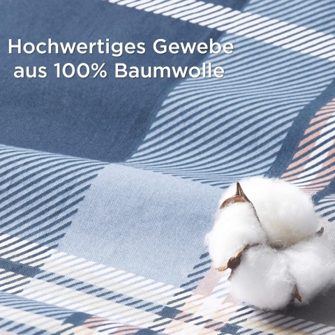 BEDSURE Pościel 4-częściowa 2x kołdra 135x200 + 2 poszewki 80 x 80 BAWEŁNA