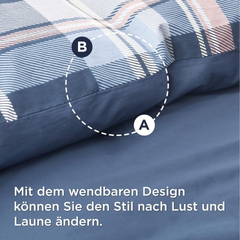 BEDSURE Pościel 4-częściowa 2x kołdra 135x200 + 2 poszewki 80 x 80 BAWEŁNA