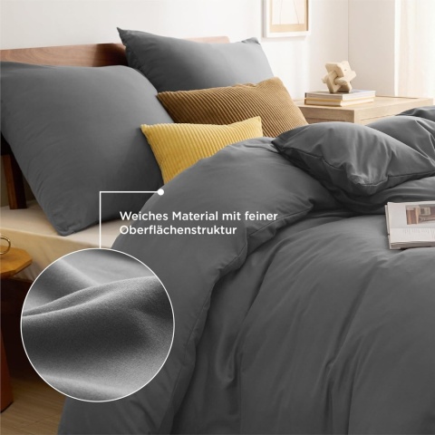 BEDSURE Pościel 4-częściowa 2x kołdra 135x200 + 2 poszewki 80 x 80