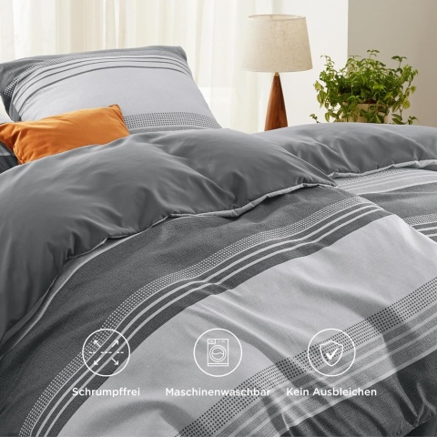 BEDSURE Pościel 4-częściowa 2x kołdra 135x200 + 2 poszewki 80 x 80