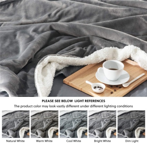 Bedsure Sherpa miękki koc do przytulania 220x240cm