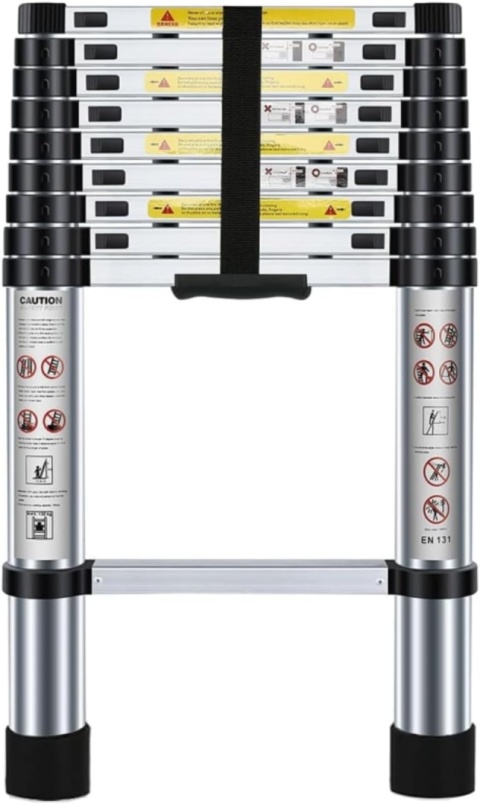 Drabina teleskopowa Wysokość 380 cm Wielopoziomowa lekka , do 150 kg