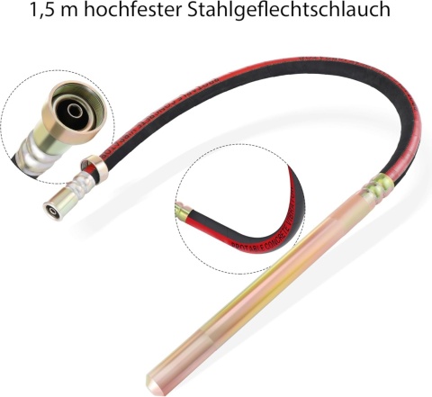 Elektryczny wibrator do betonu 1300W z drążkiem 1,5 m