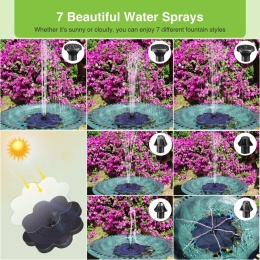 FONTANNA SOLARNA OGRODOWA PŁYWAJĄCA DO OCZKA WODNEGO STAWU 2000mAh